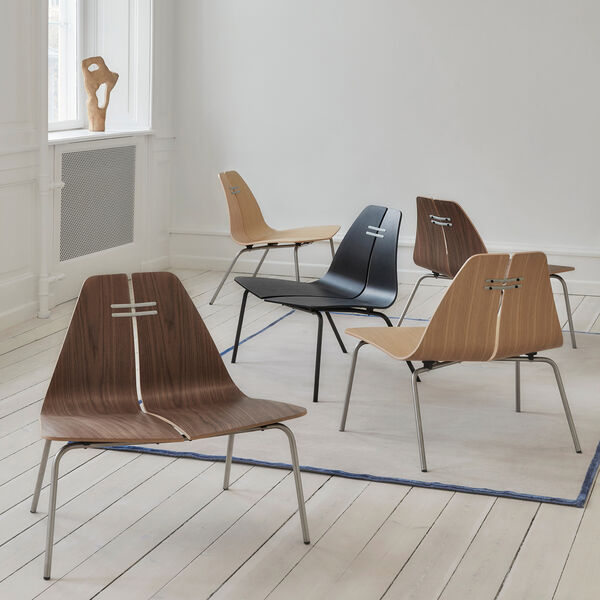 PK23&trade; loungestol, lakeret valn&oslash;d/st&aring;l, Fritz Hansen