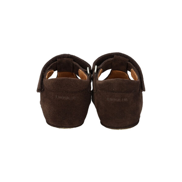 Prewalker med bamsebroderi, dark brown, ANGULUS