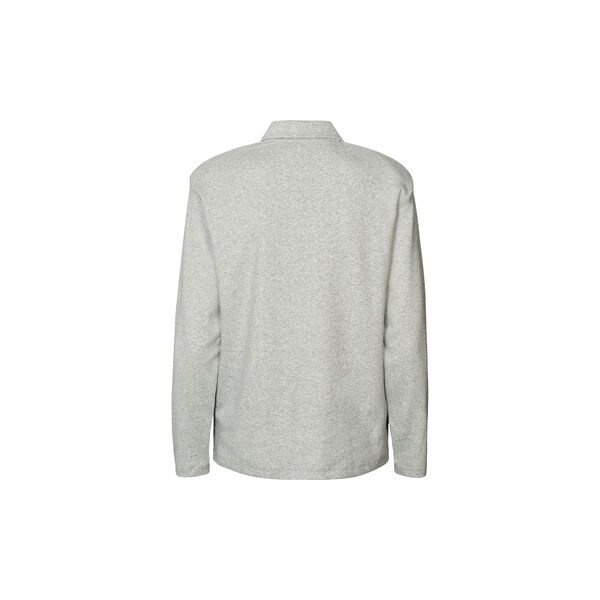 Rib Polo LS Elevate, grey melange, Rethinkit