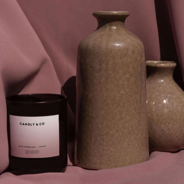 No. 7 Candle, Raspberries/Rose, Candly & Co
