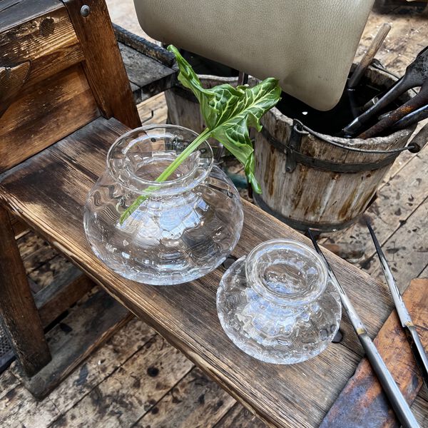 Pumpkin vase, Baltic Sea Glass