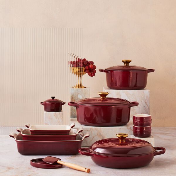 Signature rund st&oslash;bejernsgryde &Oslash; 28 cm, garnet, Le Creuset