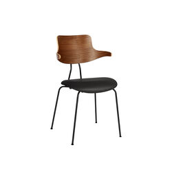 VL118 s&aelig;depolstret stol, Ultra 41599/valn&oslash;d/sort, VERMUND