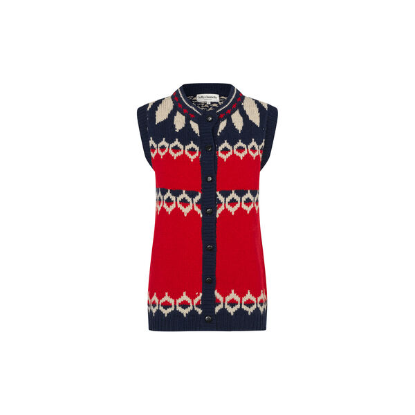 CleoLL Knit Vest SL, red, Lollys Laundry