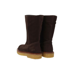 Læderstøvle, dark brown/brown, ANGULUS