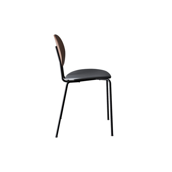 PIET HEIN Chair, oiled walnut/Solid Black 509, Sibast Furniture