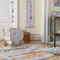 Dukkevogn, classic white, Sebra