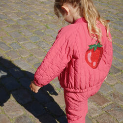 Juno Sparkle Bomber Jacket, raspberry wine, Konges Sl&oslash;jd