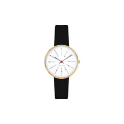 Bankers armbåndsur, white/gold/black, Arne Jacobsen Watches
