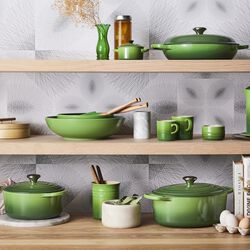 Signature rund st&oslash;bejernsgryde &Oslash; 28 cm, bamboo green, Le Creuset