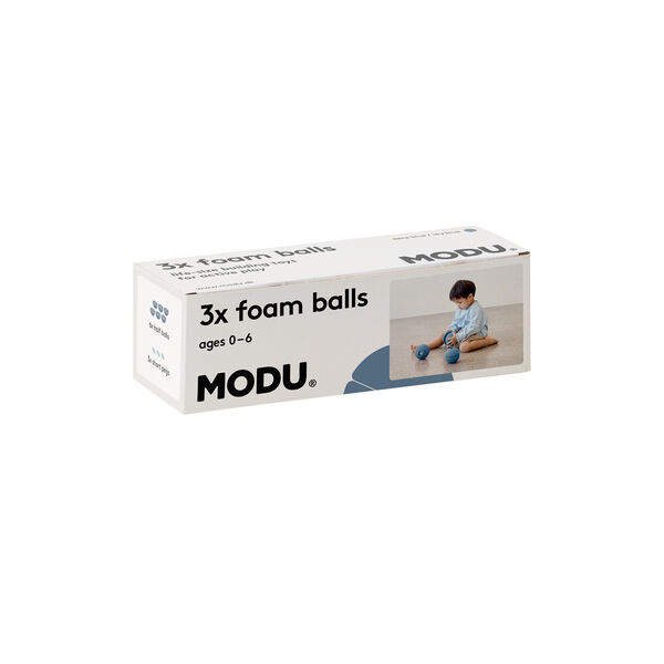 3 x skumbolde, deep blue/sky blue, MODU