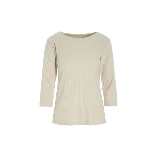 Naibu rib bluse med 3/4 ærme, ivory, BITTE KAI RAND