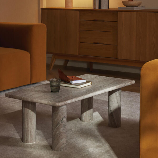 Mabel Marble Coffee Table, greige marble, Westwing Collection