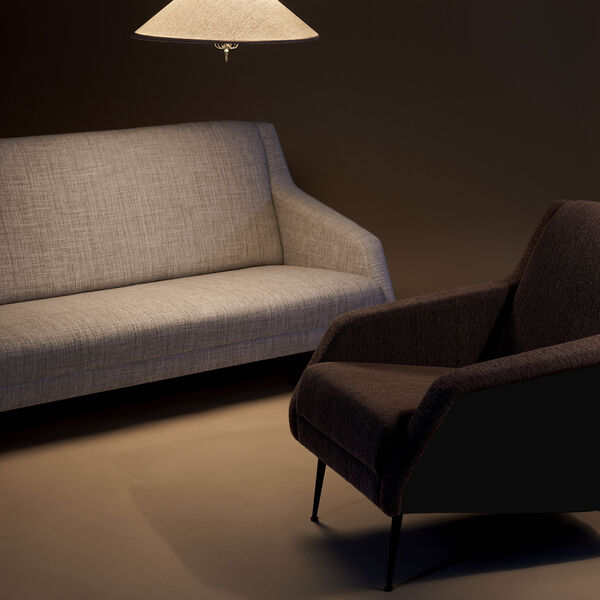 CDC. 1 Lounge Chair, Boucle 005/black matt, GUBI