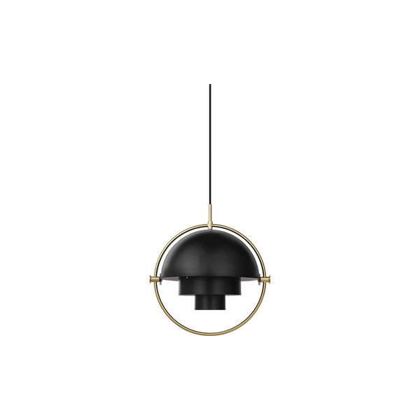 Multi-Lite Pendant, soft black semi matt/brass, GUBI