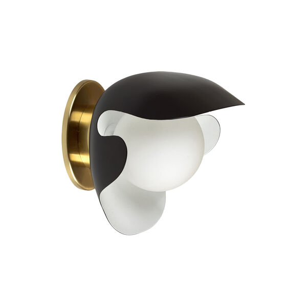 PS38 væglampe, black/brass, ATBO