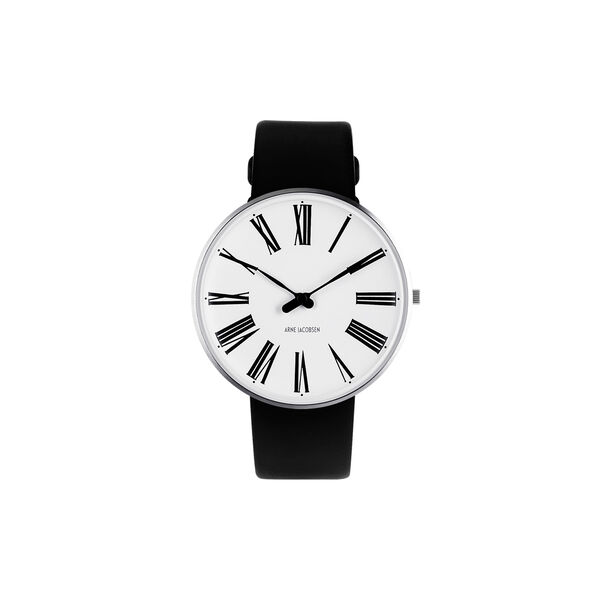 Roman armbåndsur, white/steel/black, Arne Jacobsen Watches