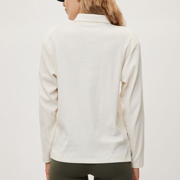 Rib Polo LS Elevate, ivory, Rethinkit