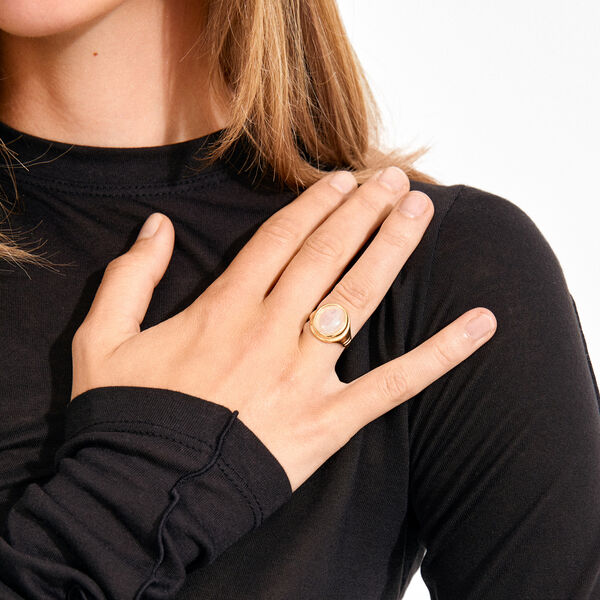 LYNDON ring, guldbelagt, Pilgrim