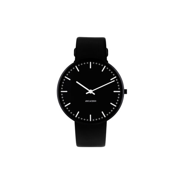 City Hall armbåndsur, black/black/black, Arne Jacobsen Watches
