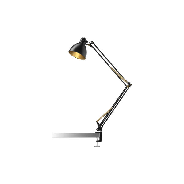 ARCHI T2 bordlampe, black/gold, Nordic Living