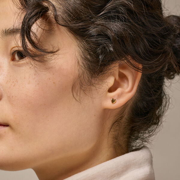 Heart Studs, forgyldt, ENAMEL Copenhagen