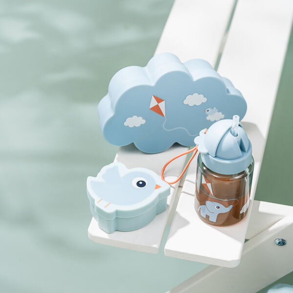 Playground snack & madkasse med drikkedunk, blue, Done by Deer