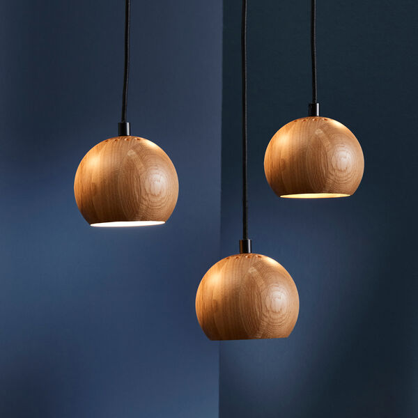 Ball Wood Pendant, oak, FRANDSEN