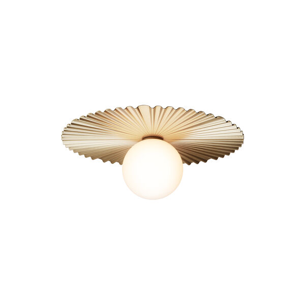 Liila Muuse Medium Ceiling Lamp, nordic gold/opal, Nuura