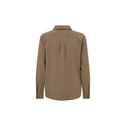 PD-Percy Silk Shirt, lead brown, Pieszak