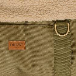 Hundetaske med teddy inderfor, olive, Drew's Dogwear