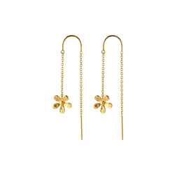 Wild&nbsp;Poppy&nbsp;Earchains, forgyldt, Pernille Corydon Jewellery