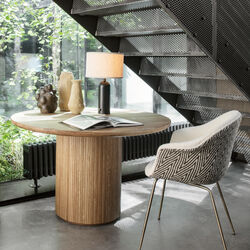 Gravity Table Lamp, blackened steel/canvas, GUBI