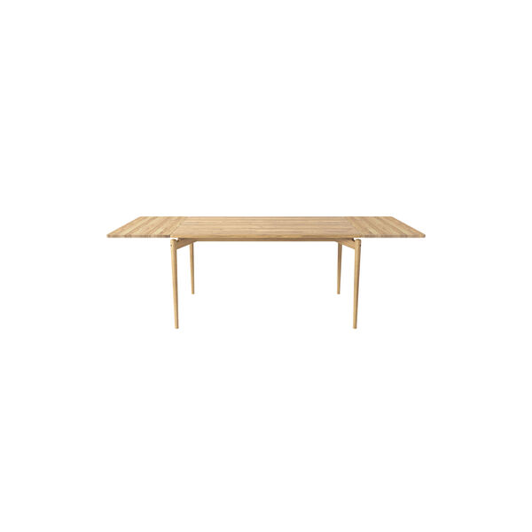 PURE spisebord L140 inkl. 2 till&aelig;gsplader, hvidolieret eg, Bruunmunch Furniture