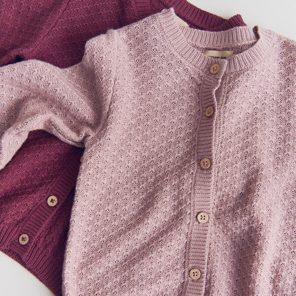 Knit Cardigan Magnella, dry rose, Wheat
