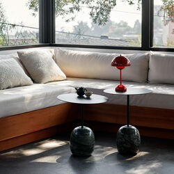 Lato Table LN8 Lounge Table, Verde Alpi marble/deep green, &Tradition