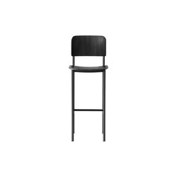 Plan Barstool, black lacquered ash/black, Fredericia Furniture