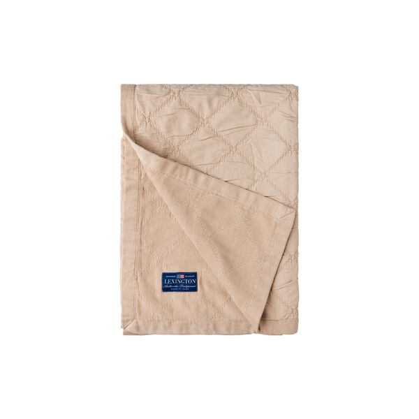 Icons Singature Star Organic Cotton Quilted Bedspread, beige, Lexington