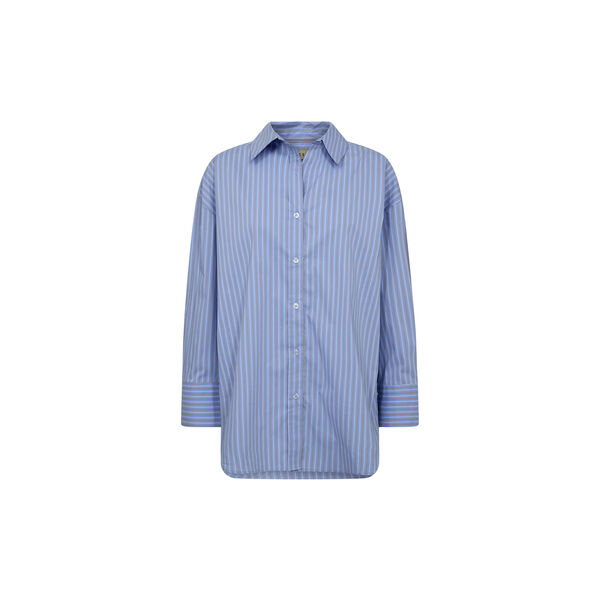 PD-Nikki Poplin Stripe Shirt, blue glow, Pieszak