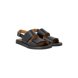 Sandal med justerbare velcroremme, black, ANGULUS