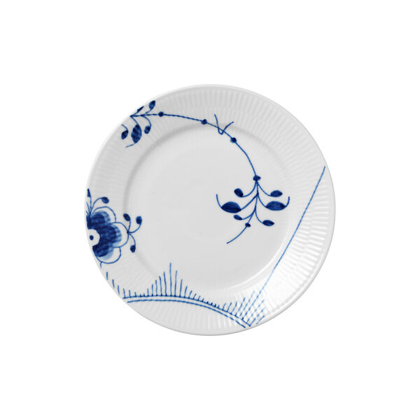 Bl&aring; Mega Riflet tallerken &Oslash; 22 cm, Nr. 2, Royal Copenhagen