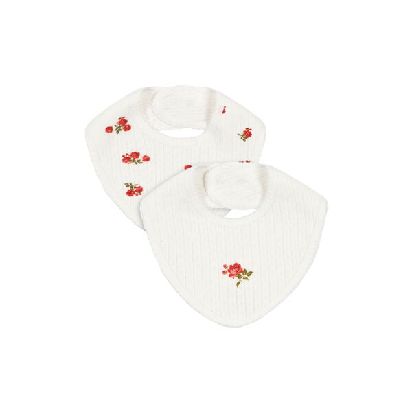 Minnie 2 Pack Bib, rose red/snow white, Konges Sløjd