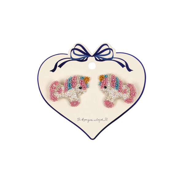 2 Pack Unicorn Beaded Hair Clips, unicorn 2 Pack Unicorn Beaded Hair Clips, unicorn, Konges Sløjd