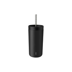 To Go Sip termokop med sugerør, soft black, Stelton