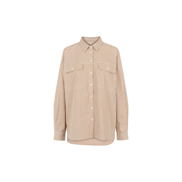 ESHella Shirt GOTS, brown stripe, esmé studios