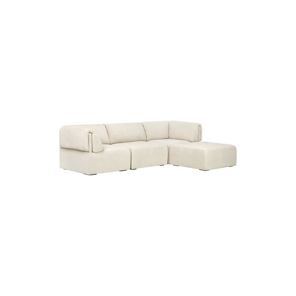 3-seater Wonder Sofa with Armrests and Chaise Longue, Mumble 02, GUBI