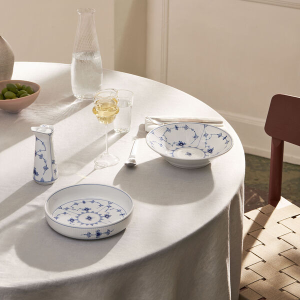 Musselmalet Riflet dyb tallerken &Oslash; 21 cm, Royal Copenhagen