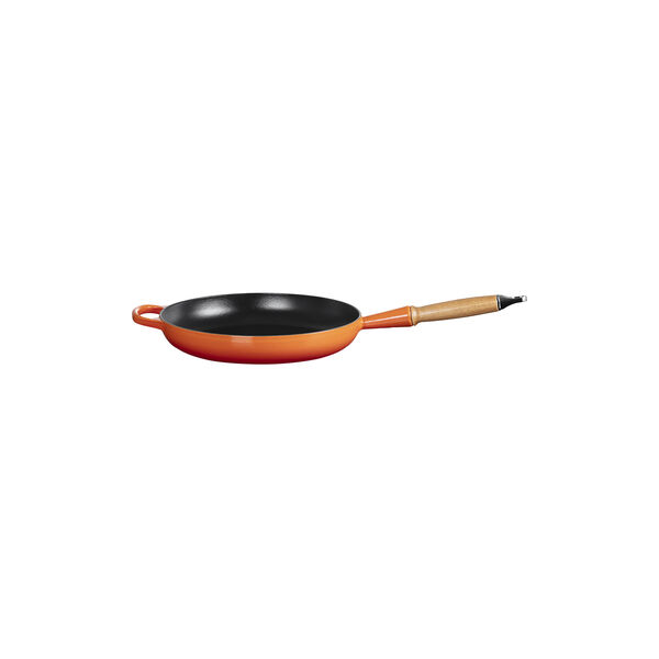 Signature st&oslash;bejern stegepande med tr&aelig;h&aring;ndtag &Oslash; 28 cm, volcanic, Le Creuset