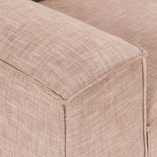 Lennon 4-Seater Sofa Modular, linen blend rust coloured, Westwing Collection
