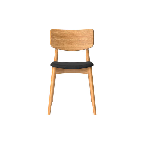 Chiara spisebordsstol, Davos 0522 Black/naturolieret eg, Bruunmunch Furniture